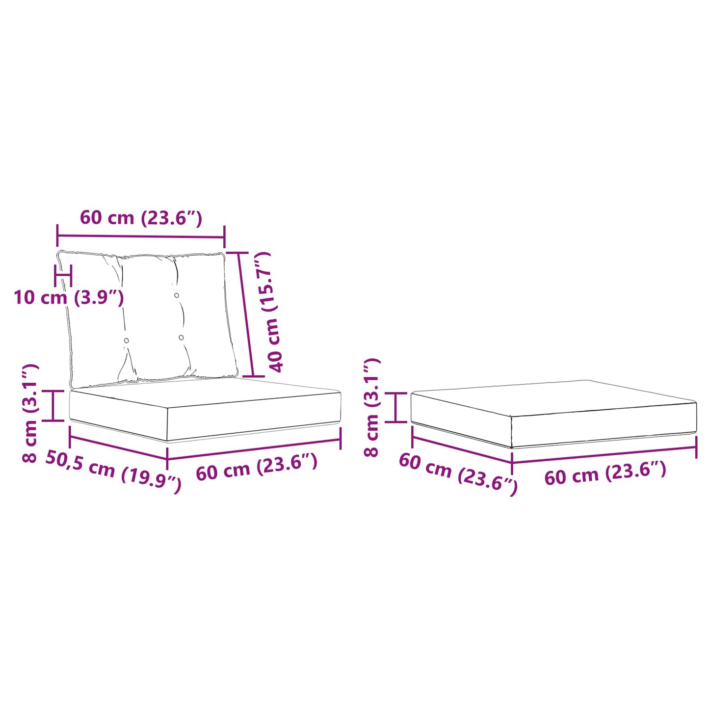 Buiten bankenset met kussen 4 pcs Natuurlijk en Zwart is nu te koop bij PeponiXL, paradijselijk wonen!