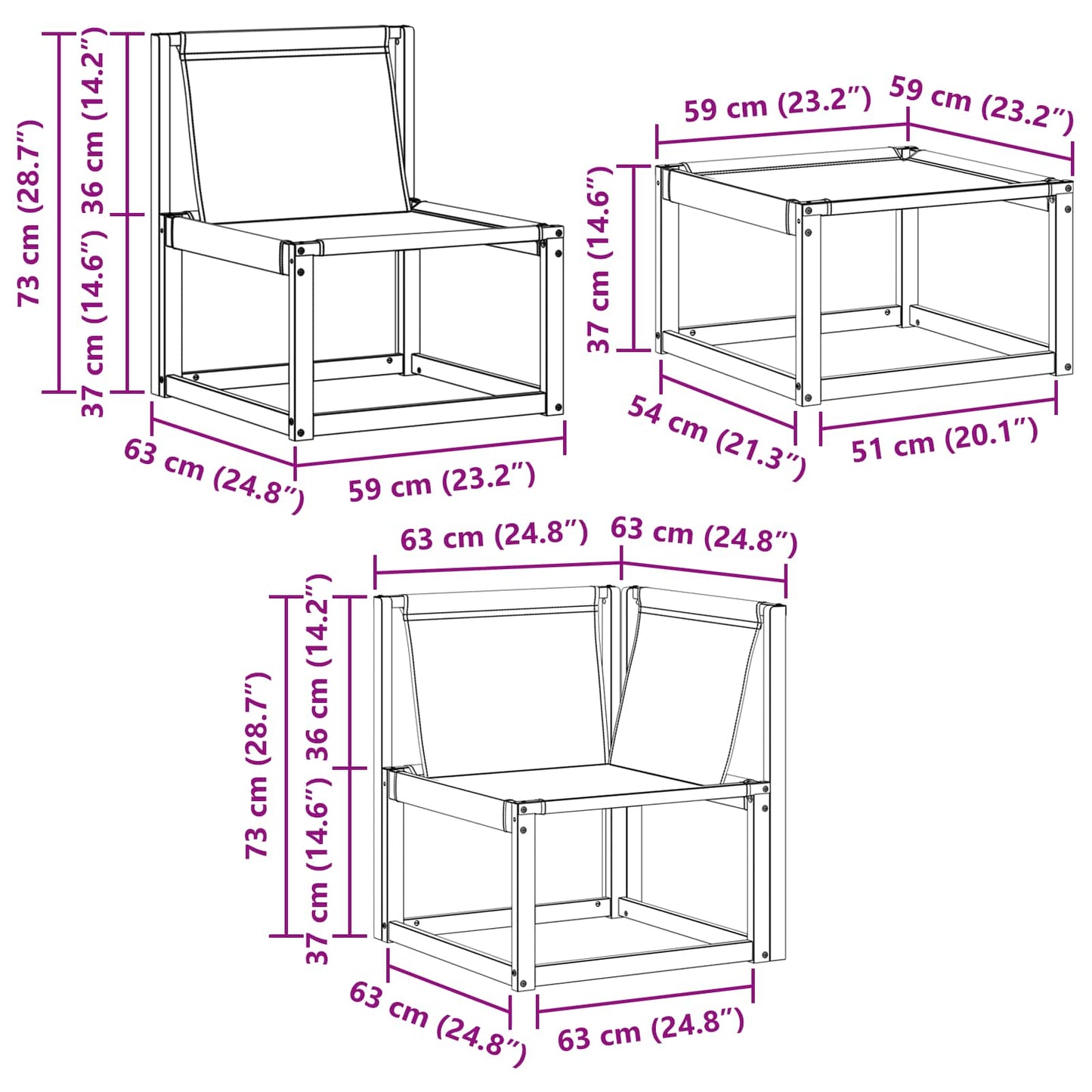 Buiten bankenset met kussen 7 pcs Natuurlijk en Zwart is nu te koop bij PeponiXL, paradijselijk wonen!