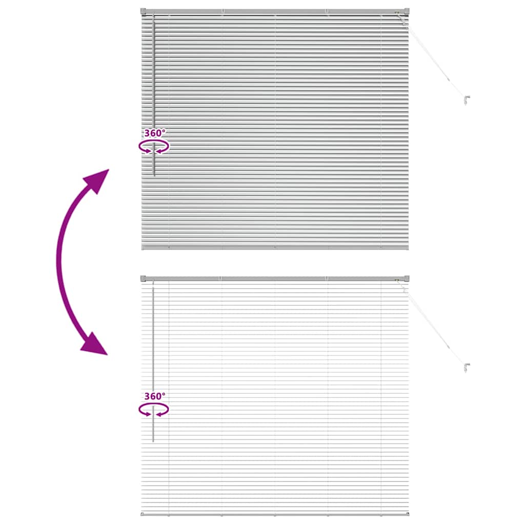 Venetiaanse Jaloezieën Zilver 130 x 140 cm Aluminium is nu te koop bij PeponiXL, paradijselijk wonen!