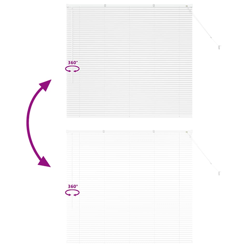 Raamblind met gordijnen Wit Aluminium is nu te koop bij PeponiXL, paradijselijk wonen!