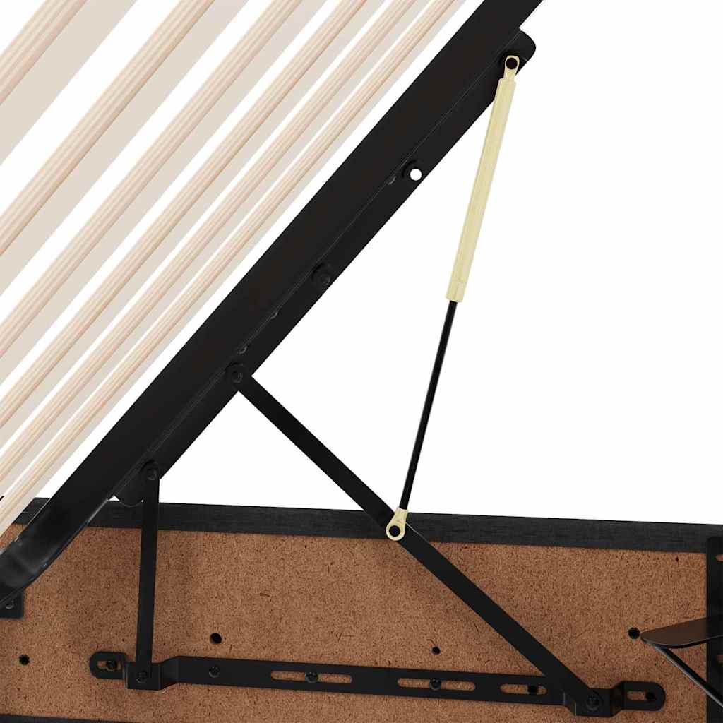 Opbergbed met matras met matras Zwart 90 x 190 cm Bewerkt hout is nu te koop bij PeponiXL, paradijselijk wonen!