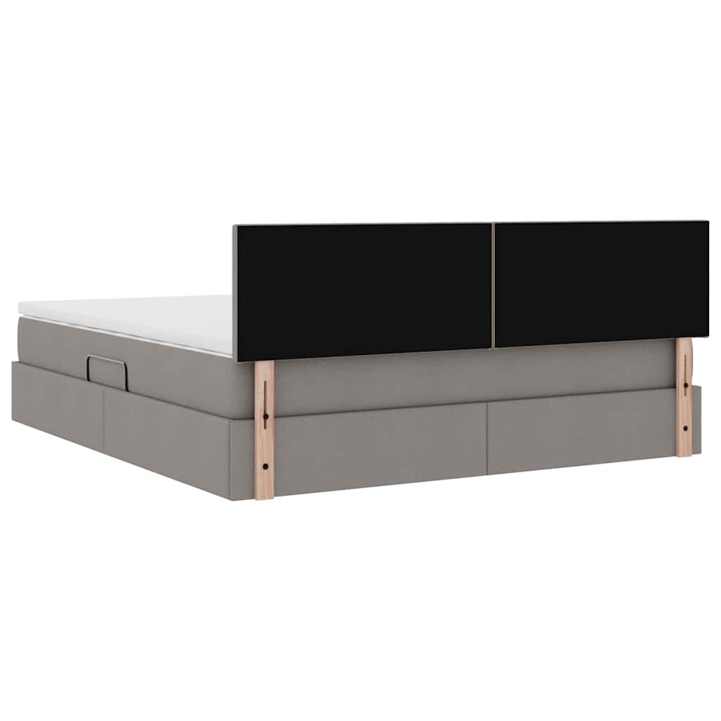 Opbergbed met matras met matras Taupe 160 x 200 cm Bewerkt hout is nu te koop bij PeponiXL, paradijselijk wonen!