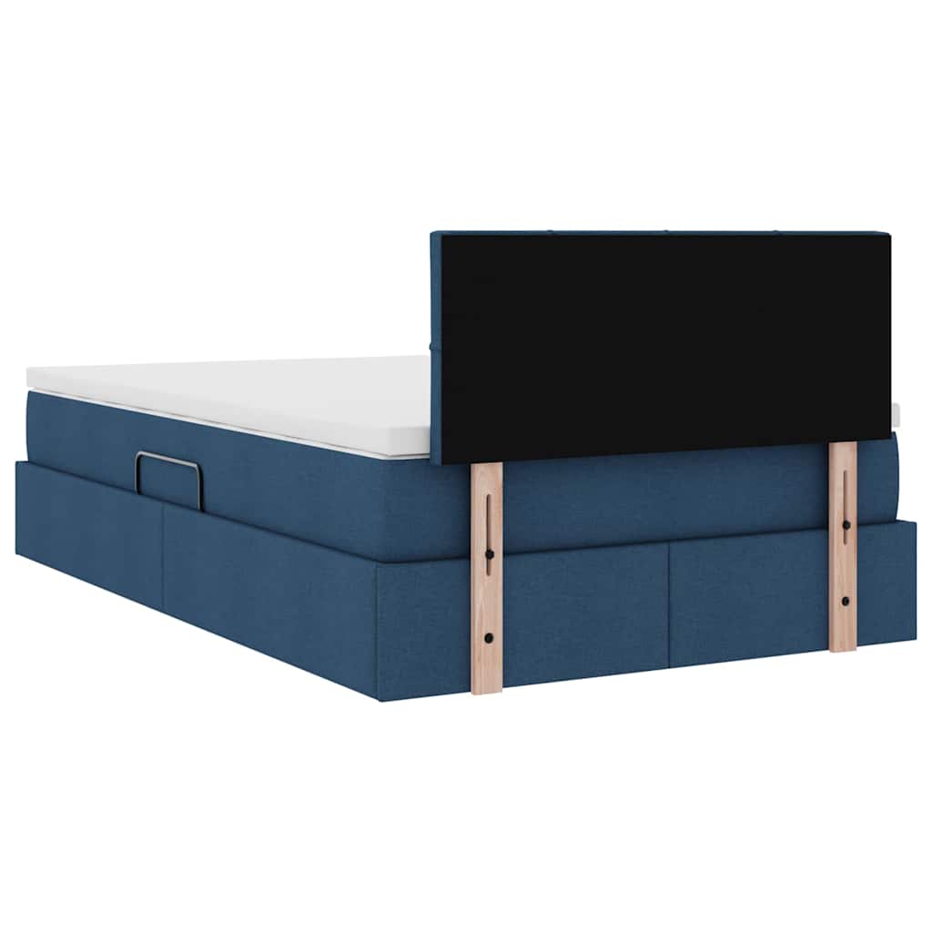 Opbergbed met matras met matras Blauw 120 x 200 cm Bewerkt hout is nu te koop bij PeponiXL, paradijselijk wonen!
