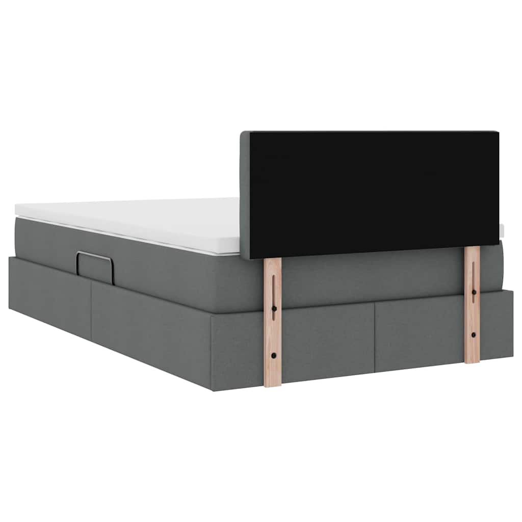 Opbergbed met matras Donkergrijs 120 x 200 cm Bewerkt hout is nu te koop bij PeponiXL, paradijselijk wonen!