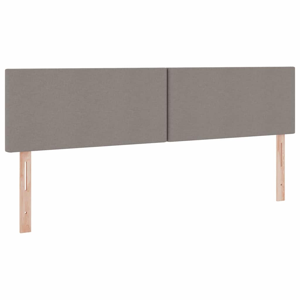 Bed met LED-striplichten met hoofdeinde Taupe 200 x 200 cm Stof is nu te koop bij PeponiXL, paradijselijk wonen!
