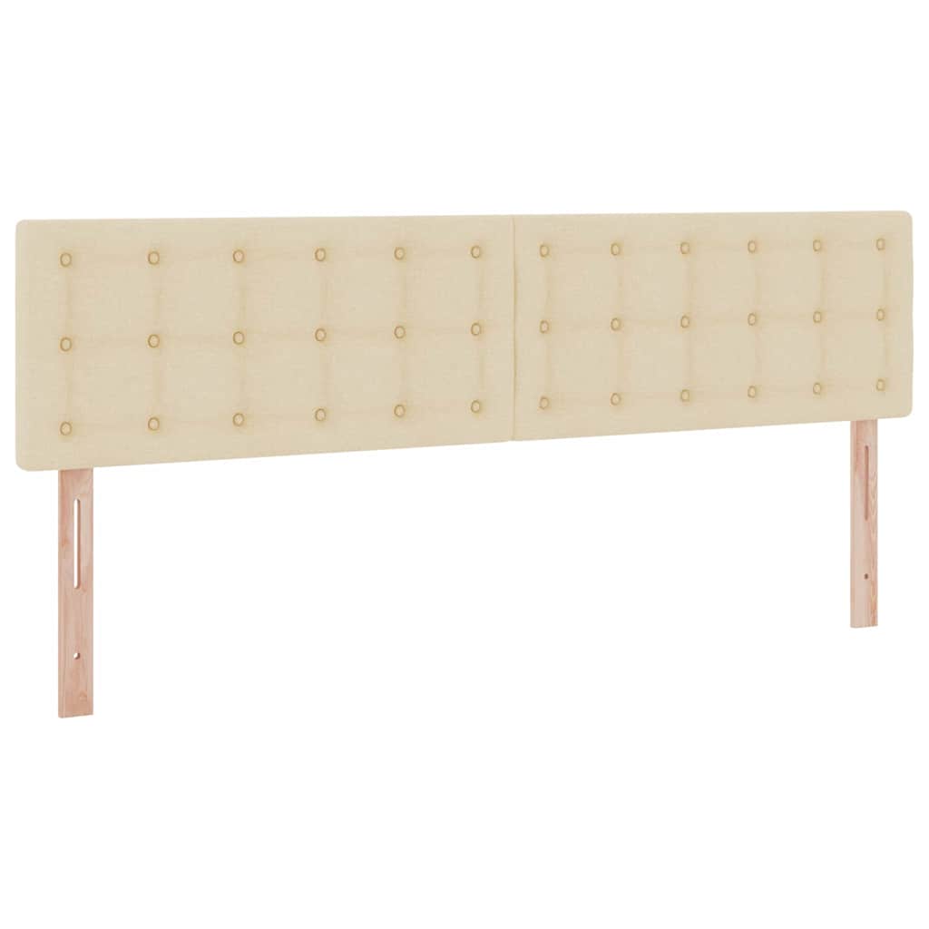 Bed met LED-striplichten met hoofdeinde Crème 180 x 200 cm Stof is nu te koop bij PeponiXL, paradijselijk wonen!