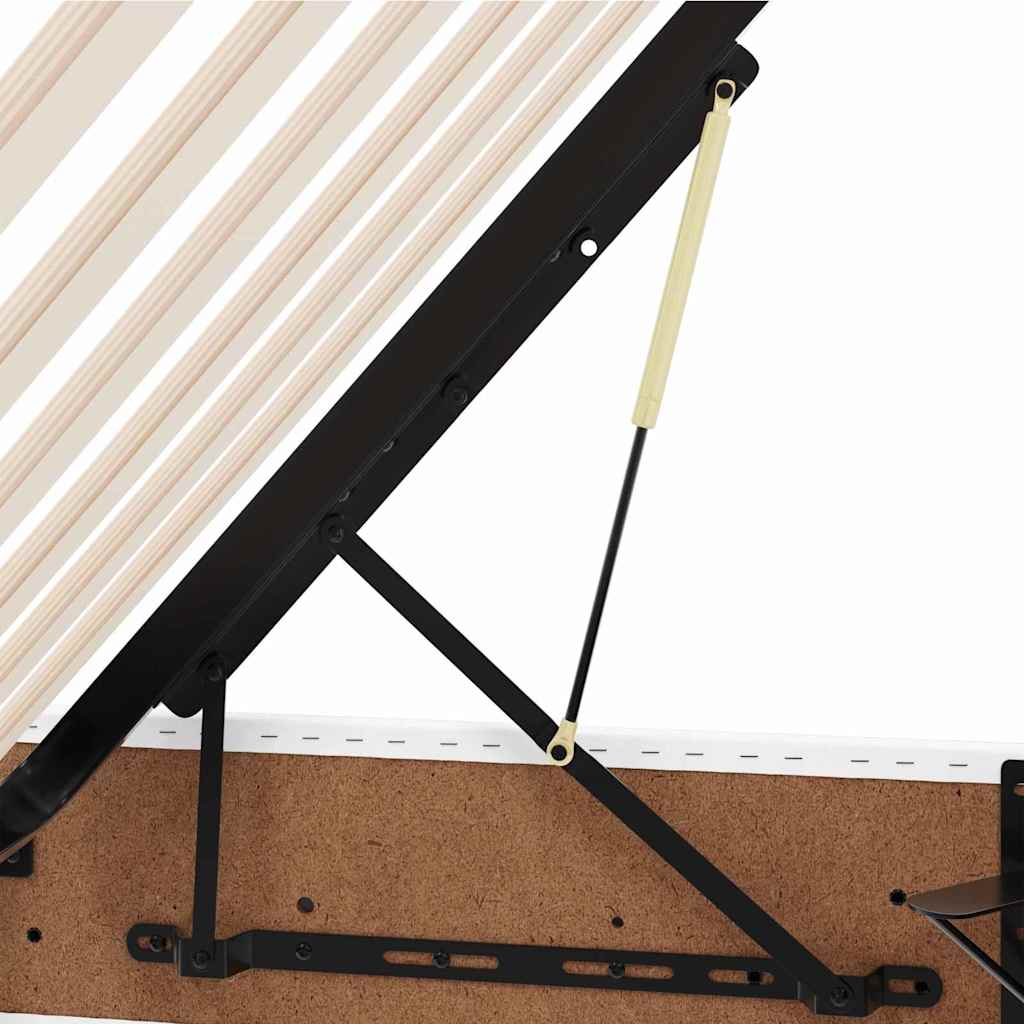 Opslag bed met matras met opslag Puur Wit 140 x 200 cm Nep Leer is nu te koop bij PeponiXL, paradijselijk wonen!