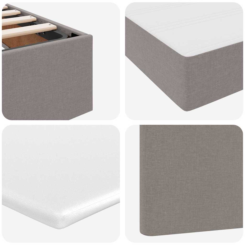 Opslag bed met matras met matras Taupe 180 x 200 cm Polyester is nu te koop bij PeponiXL, paradijselijk wonen!