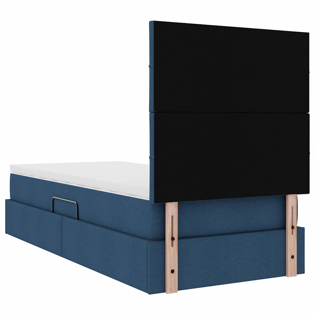 Opslag bed met matras met matras Blauw 90 x 190 cm Polyester is nu te koop bij PeponiXL, paradijselijk wonen!