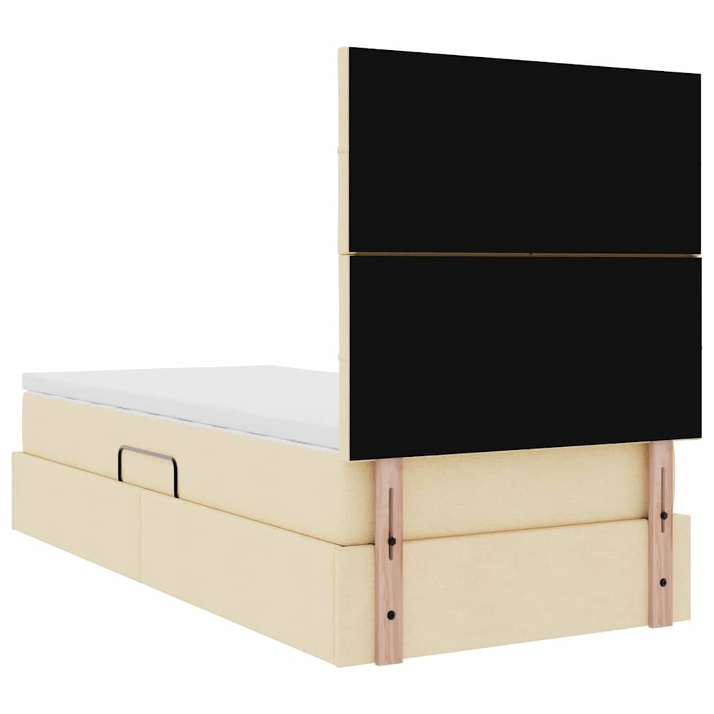 Opslag bed met matras met matras Crème 90 x 200 cm Polyester is nu te koop bij PeponiXL, paradijselijk wonen!