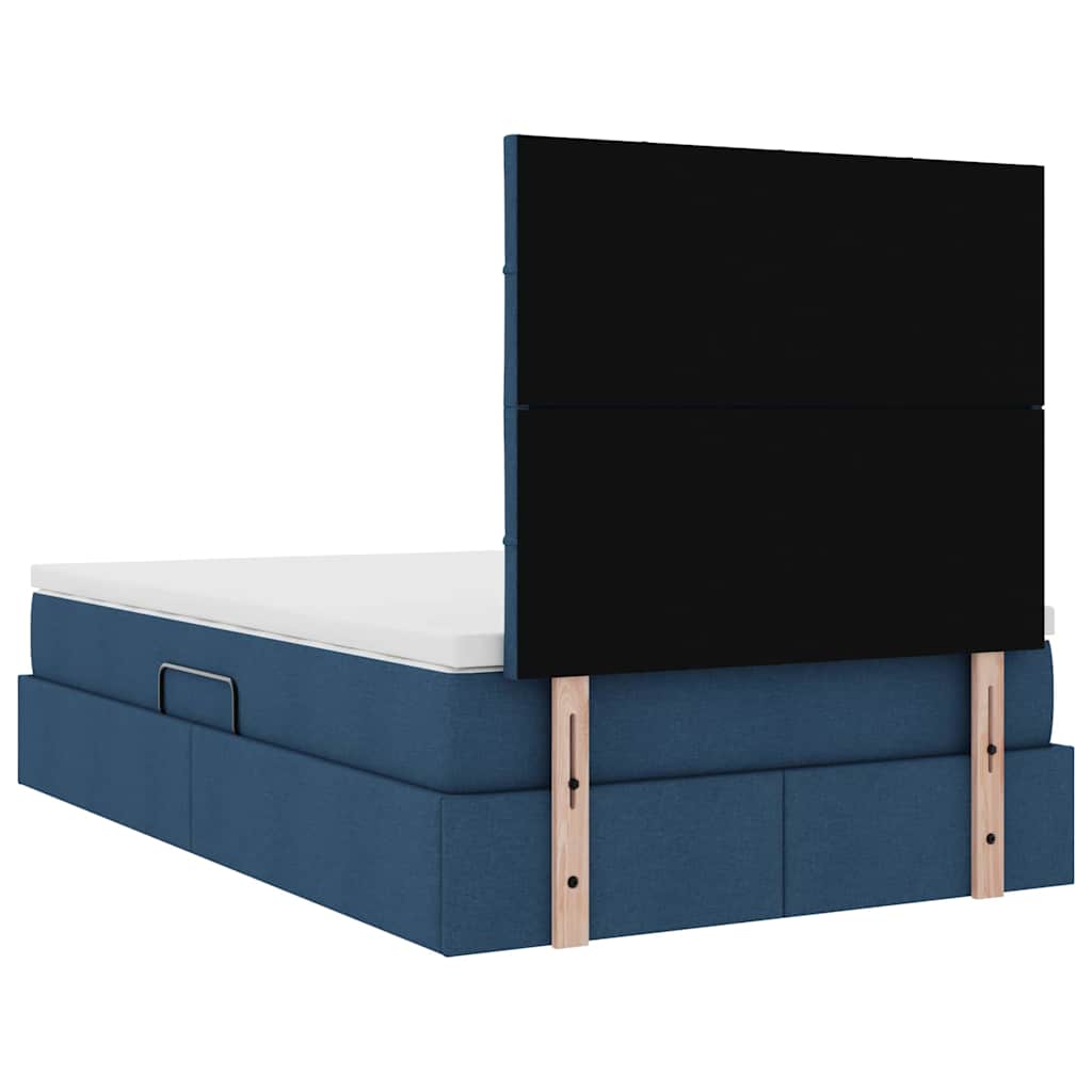 Opslag bed met matras met matras Blauw 120 x 190 cm Stof is nu te koop bij PeponiXL, paradijselijk wonen!