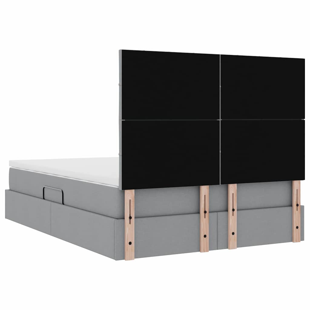 Opslag bed met matras Lichtgrijs 140 x 200 cm Polyester is nu te koop bij PeponiXL, paradijselijk wonen!