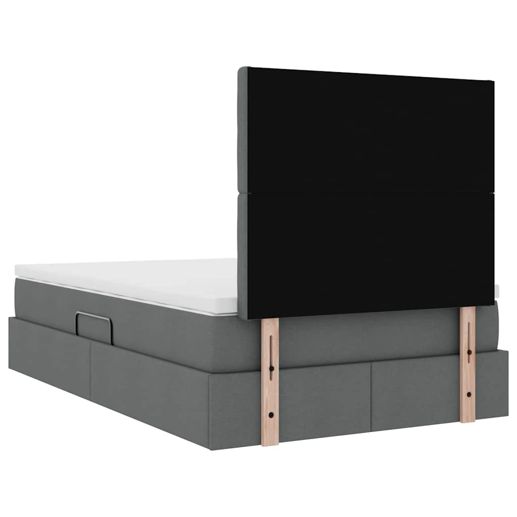 Opslag bed met matras Donkergrijs 120 x 200 cm Polyester is nu te koop bij PeponiXL, paradijselijk wonen!