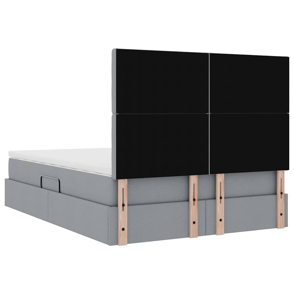 Opslag bed met matras Lichtgrijs 140 x 200 cm Polyester is nu te koop bij PeponiXL, paradijselijk wonen!