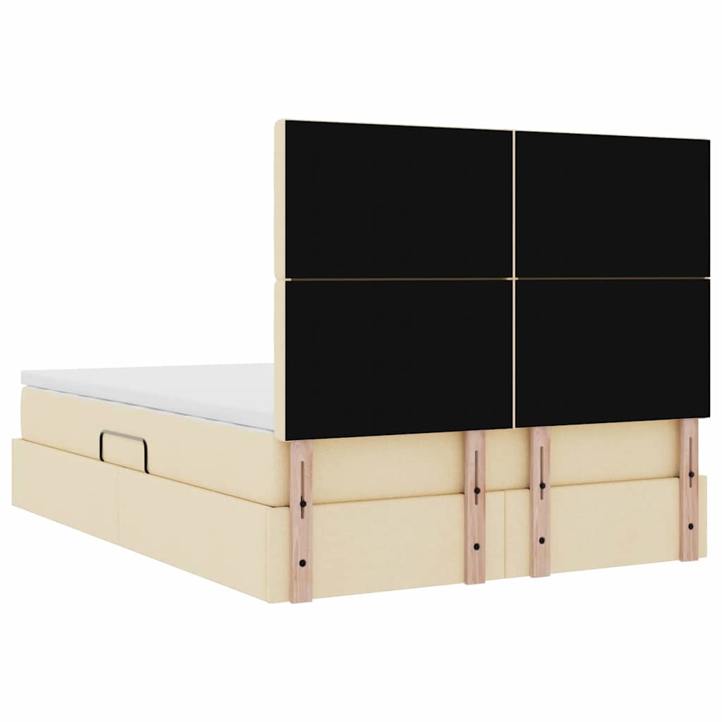 Opslag bed met matras met matras Crème 140 x 200 cm Polyester is nu te koop bij PeponiXL, paradijselijk wonen!