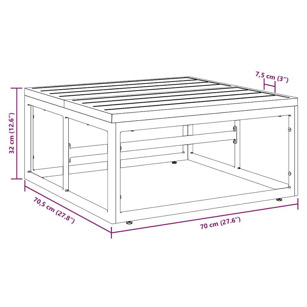 Buitenmeubilair Antraciet 70 x 70,5 x 32 cm Staal is nu te koop bij PeponiXL, paradijselijk wonen!