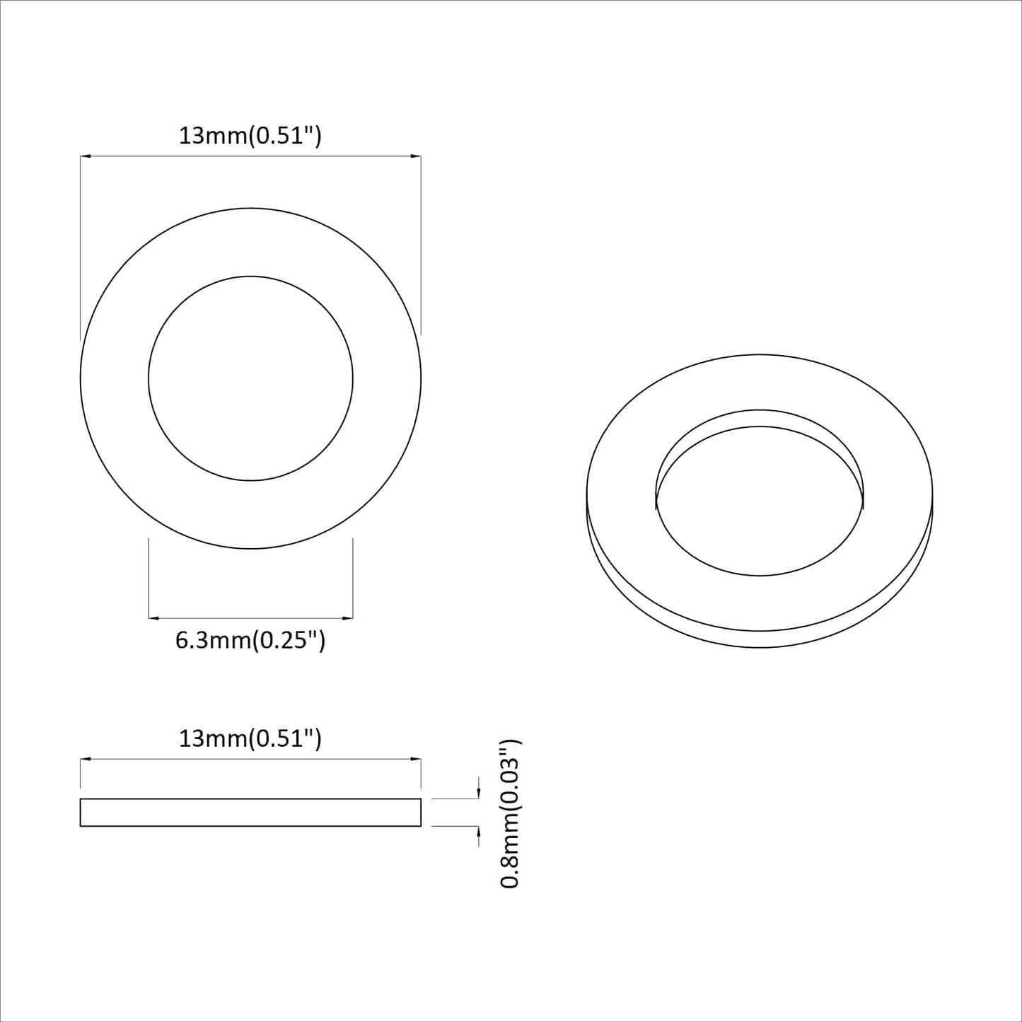 Washers 2 pcs Zilver 12 x 12 x 1,2 cm IJzer is nu te koop bij PeponiXL, paradijselijk wonen!