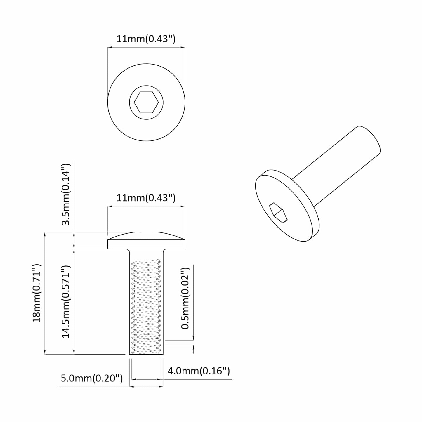 Moffenmoeren 12 pcs Zwart M4 x 14,5 mm Metaal is nu te koop bij PeponiXL, paradijselijk wonen!
