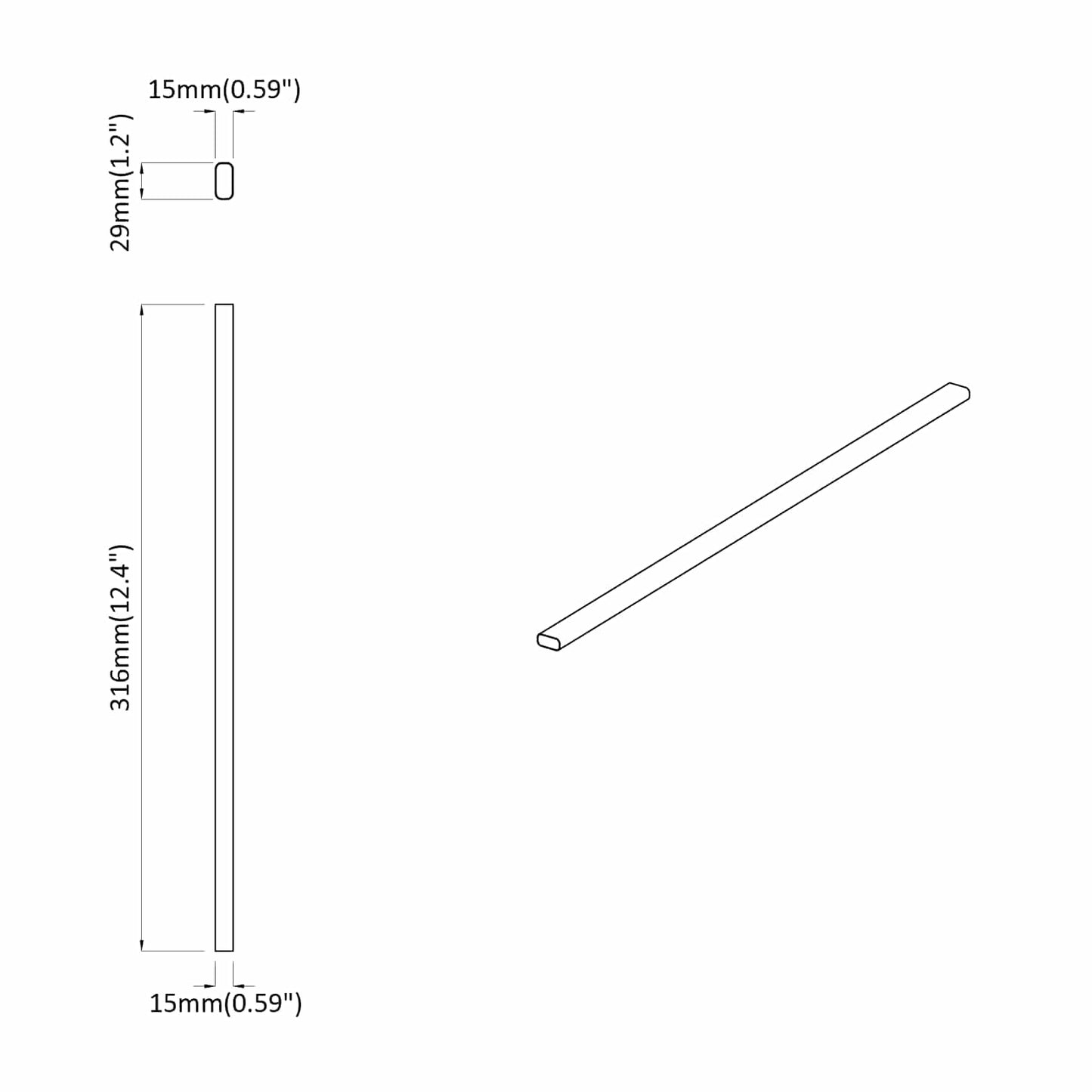 Kaststaaf 12 pcs Zilver 316 x 15 x 29 mm Aluminium Legering is nu te koop bij PeponiXL, paradijselijk wonen!