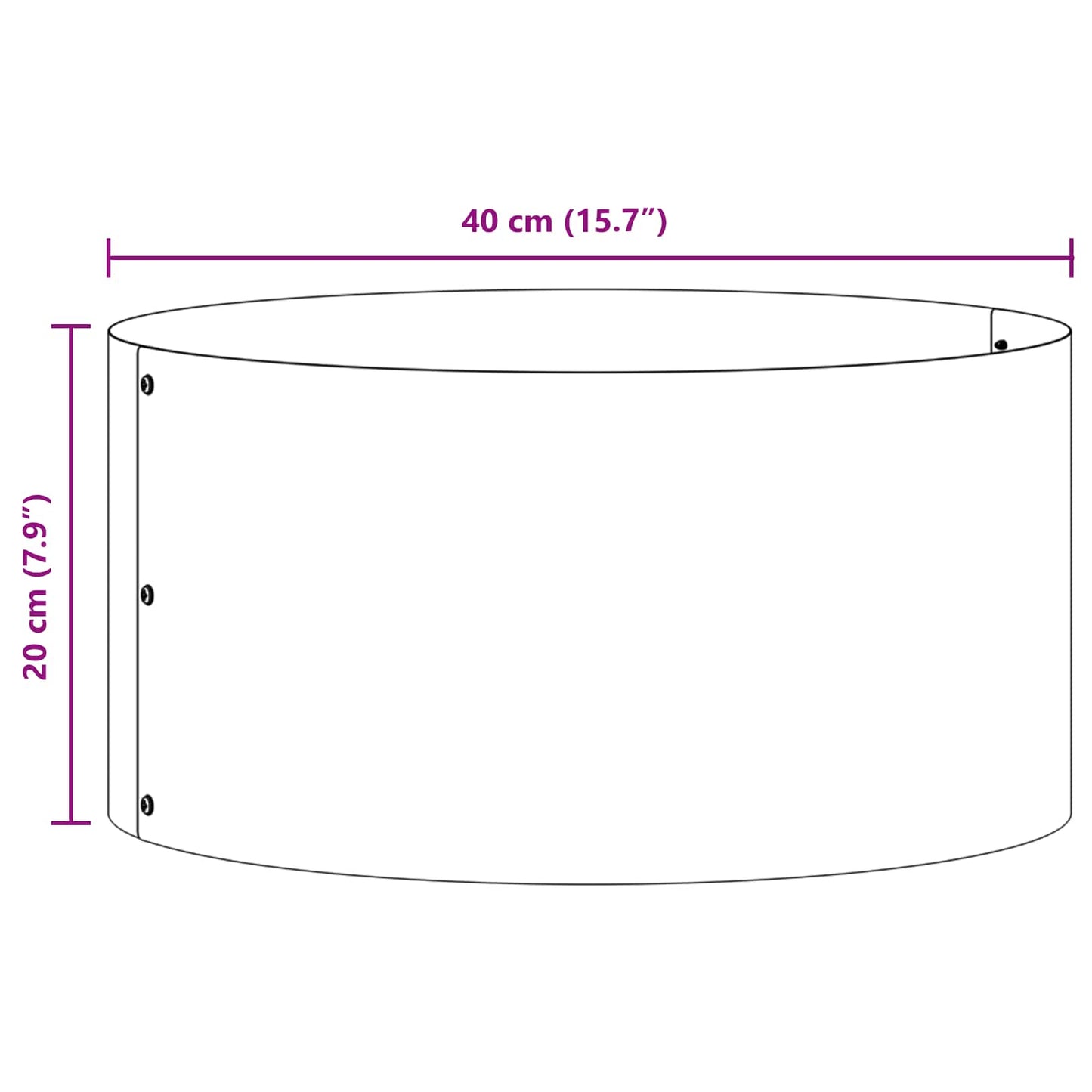 Plantenring Bruin 40 x 40 x 20 cm Cortenstaal is nu te koop bij PeponiXL, paradijselijk wonen!