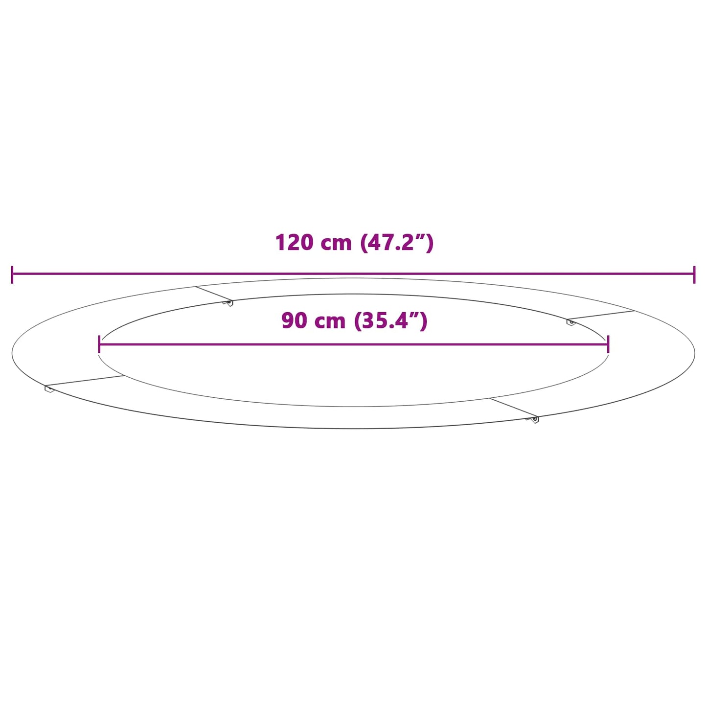 geschikt voor platte boomring Bruin Ø90 / 120 cm Cortenstaal is nu te koop bij PeponiXL, paradijselijk wonen!