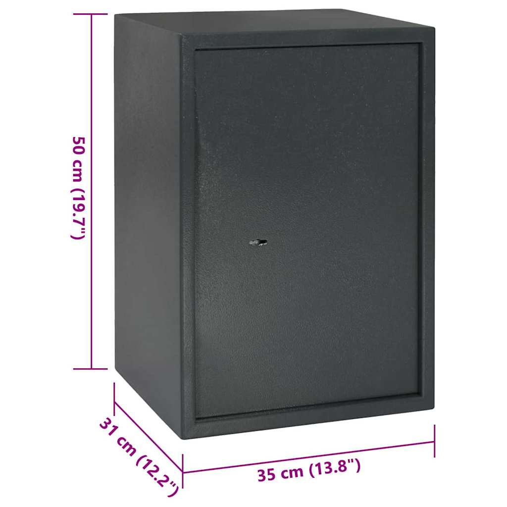 Kluisdoos met slot Donkergrijs 35 x 31 x 50 cm Staal is nu te koop bij PeponiXL, paradijselijk wonen!
