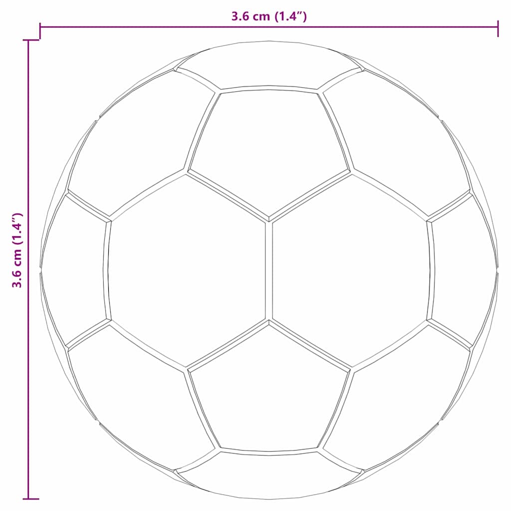 Tafel Voetballen 12 pcs Wit 3,6 x 3,6 cm Polypropyleen is nu te koop bij PeponiXL, paradijselijk wonen!