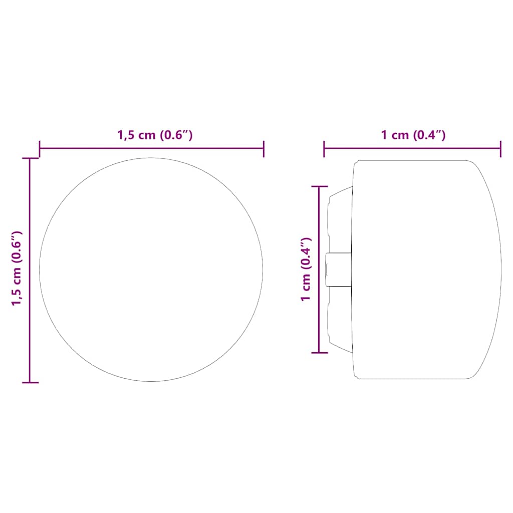 Tafelvoetbal Tafelkappen 10 pcs Zwart 1,5 x 1,5 x 1 cm PP is nu te koop bij PeponiXL, paradijselijk wonen!