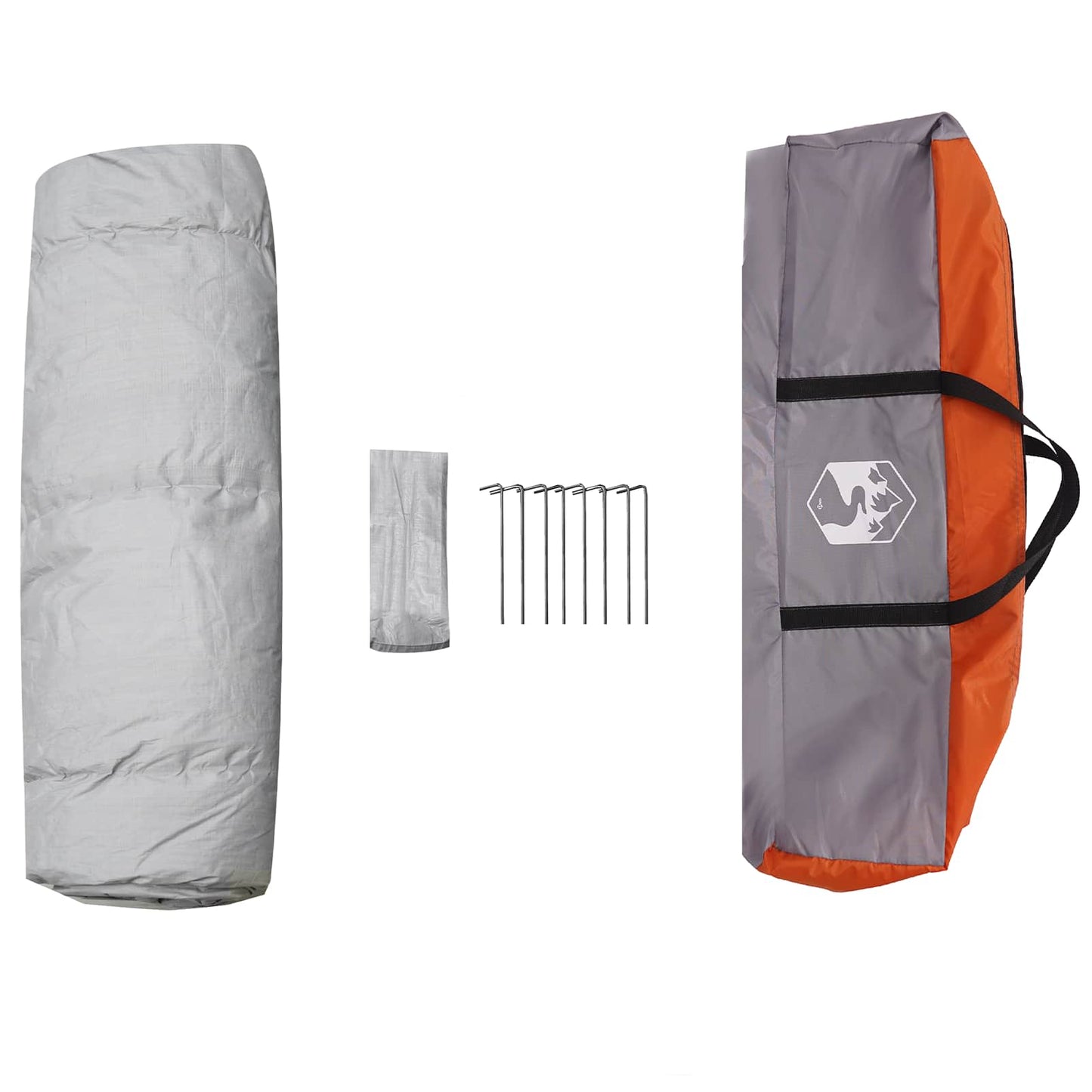 Instant Tent 2-Person Quick-Release met dak Grijs en Oranje is nu te koop bij PeponiXL, paradijselijk wonen!