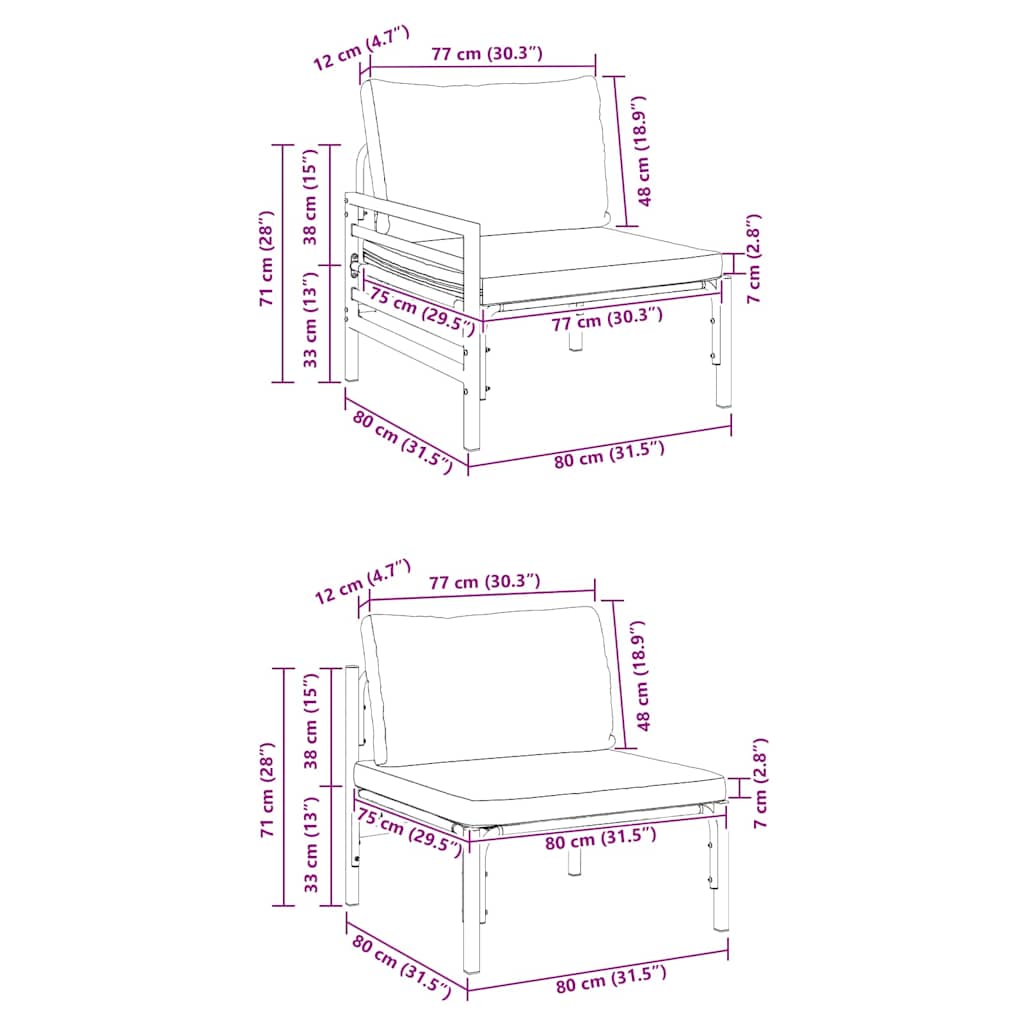 Tuinbankenset met kussen 8 pcs Zwart Staal is nu te koop bij PeponiXL, paradijselijk wonen!