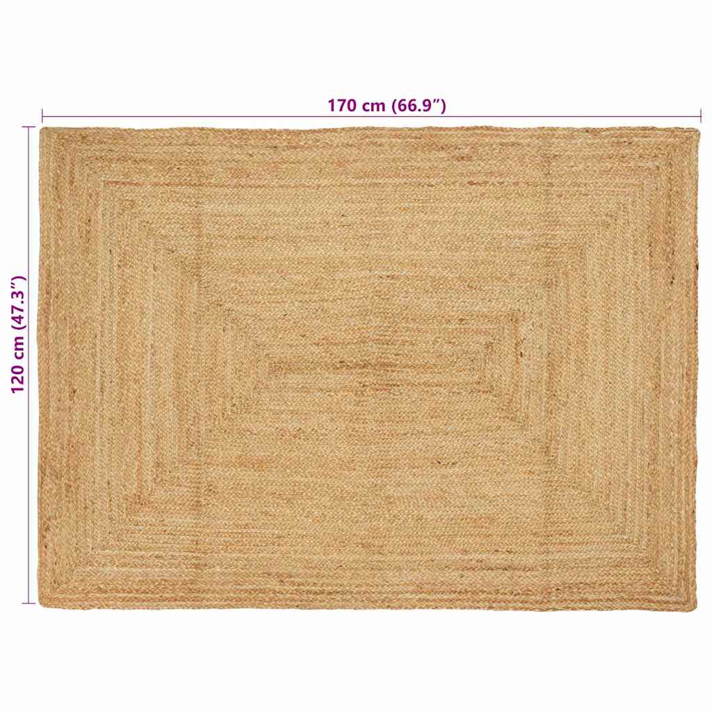 Gebied Tapijt Beige 120 x 170 cm Jute is nu te koop bij PeponiXL, paradijselijk wonen!
