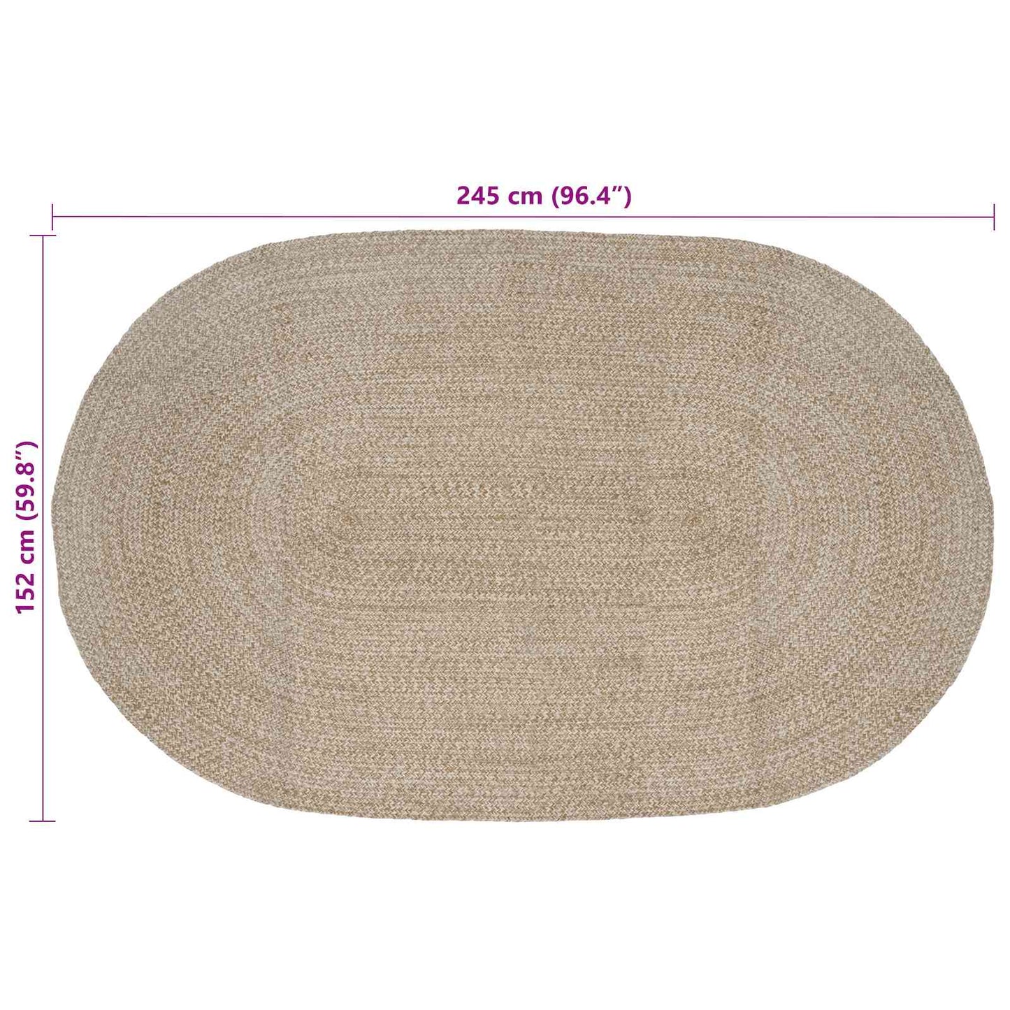 Vloerkleden Wit 152 x 245 cm Jute is nu te koop bij PeponiXL, paradijselijk wonen!