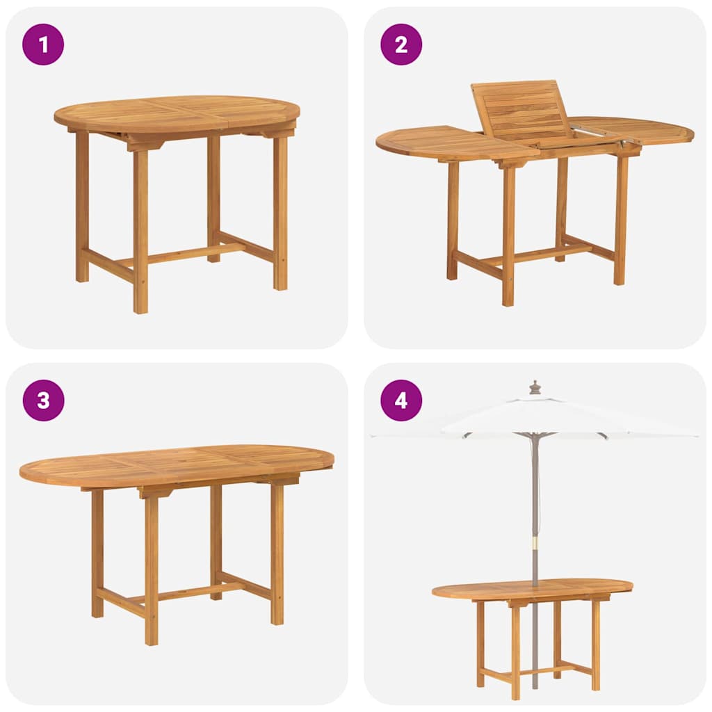 Tuin eettafelset 7 pcs Bruin Massief Teakhout is nu te koop bij PeponiXL, paradijselijk wonen!