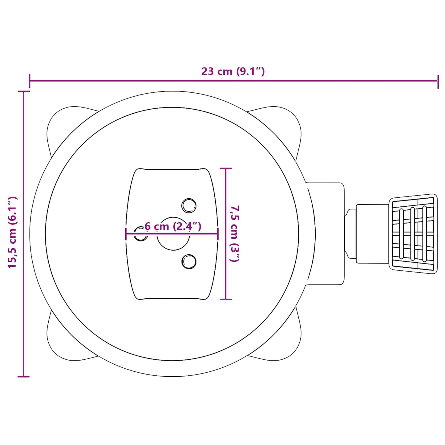 Parasolvoet Zilver 23 x 14 x 6 cm is nu te koop bij PeponiXL, paradijselijk wonen!