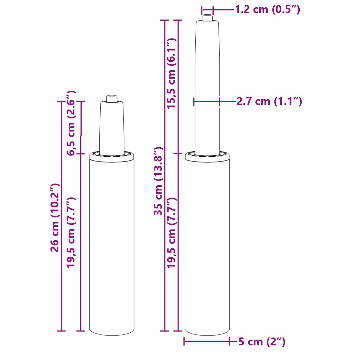 Kantoorstoel gascilinder Zwart 261-351 mm IJzer is nu te koop bij PeponiXL, paradijselijk wonen!