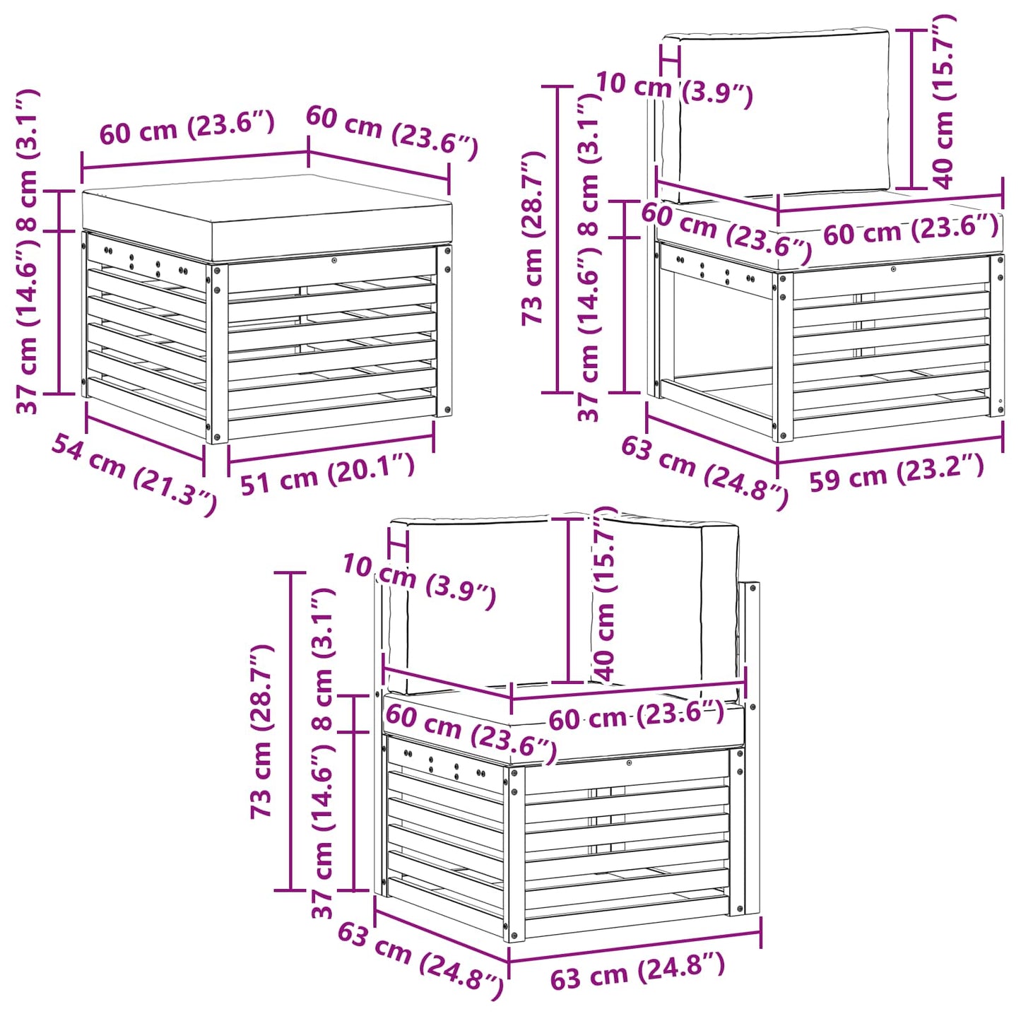 Hoekbank Set met kussen 6 pcs Naturel en lichtgrijs is nu te koop bij PeponiXL, paradijselijk wonen!