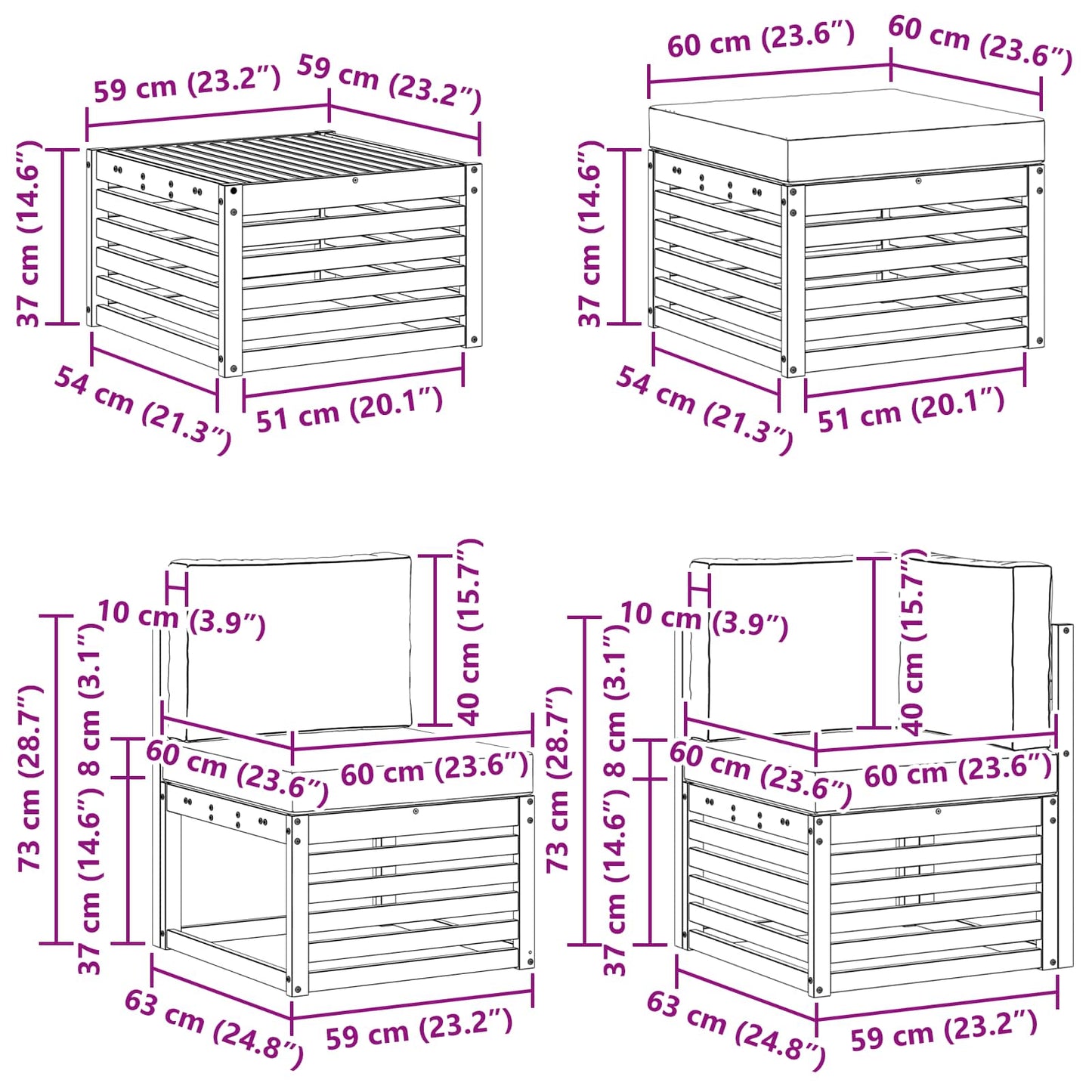Buiten bankenset met kussen 9 pcs Natuurlijk en Crème is nu te koop bij PeponiXL, paradijselijk wonen!