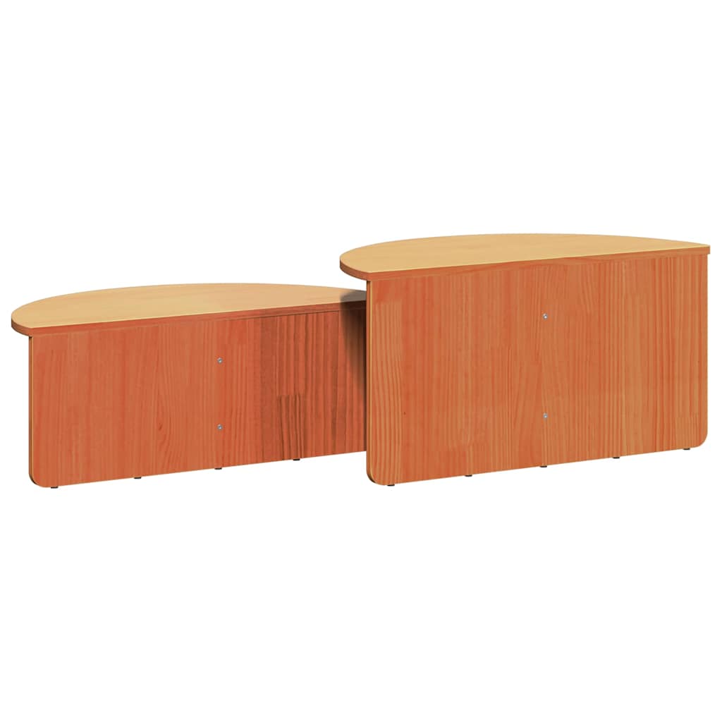 Salontafel 2 pcs Wasbruin Massief grenenhout is nu te koop bij PeponiXL, paradijselijk wonen!
