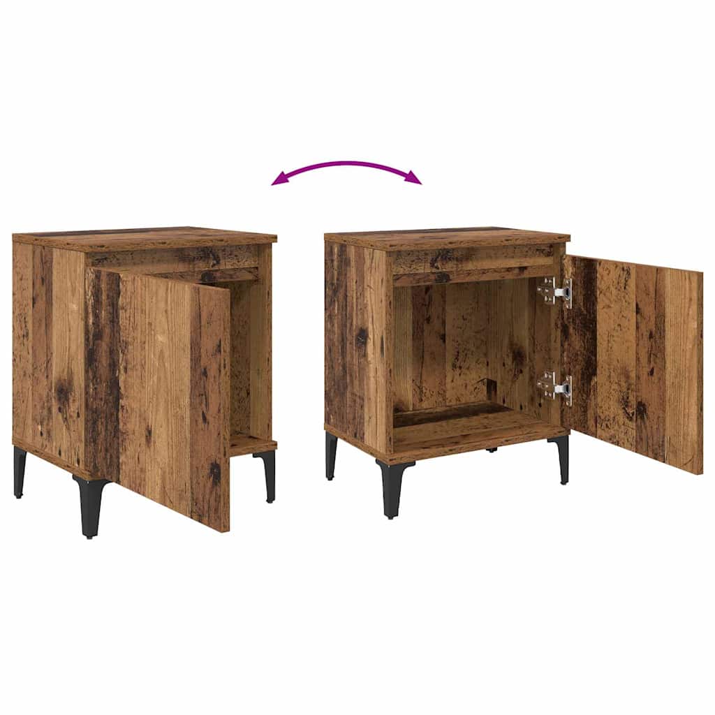 Nachtkastje Oudhout 40 x 30 x 50 cm Bewerkt hout is nu te koop bij PeponiXL, paradijselijk wonen!