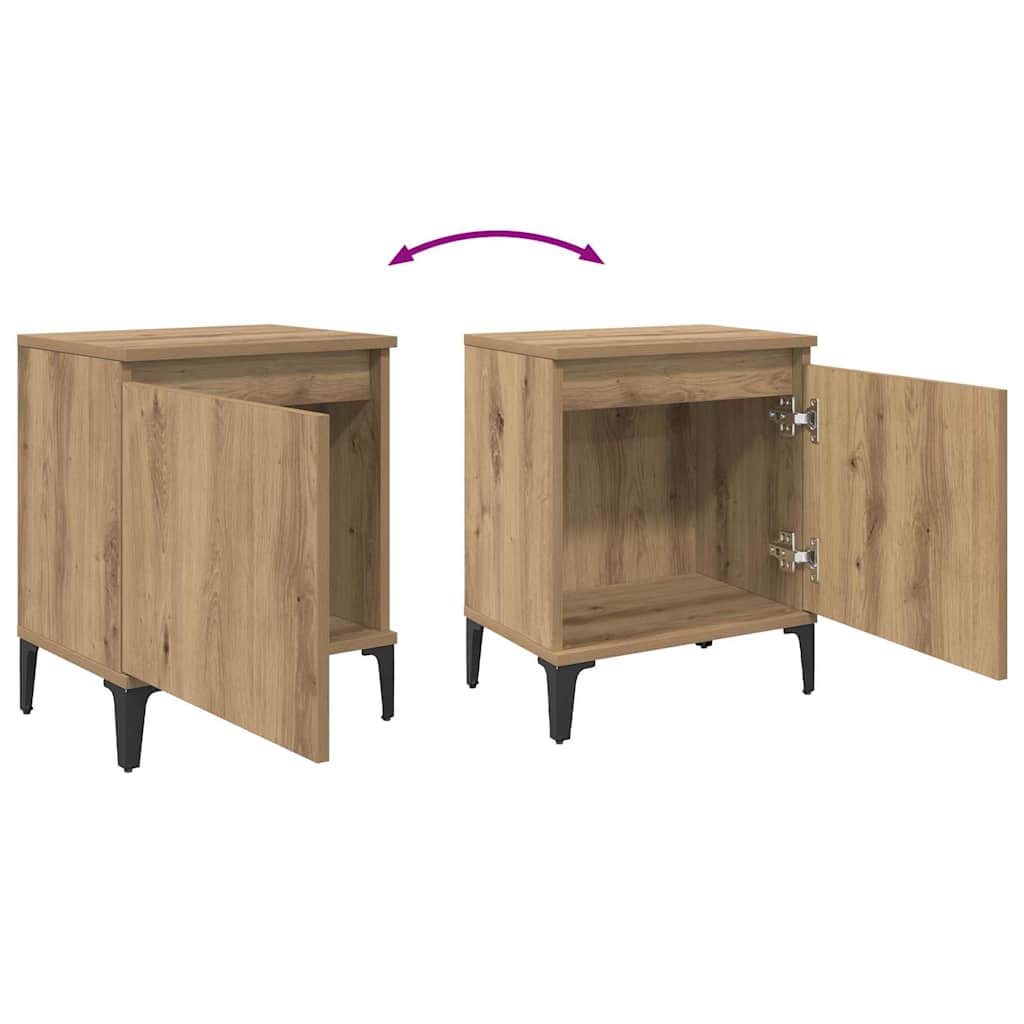 Nachtkastje Artisan Eiken 40 x 30 x 50 cm Bewerkt hout is nu te koop bij PeponiXL, paradijselijk wonen!