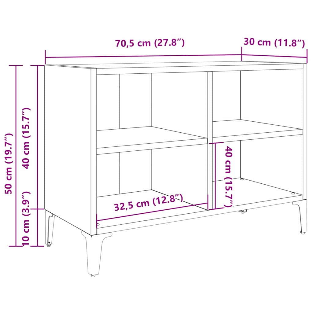 Tv-meubelset Zwart 69,5 x 30 x 50 cm Bewerkt hout is nu te koop bij PeponiXL, paradijselijk wonen!