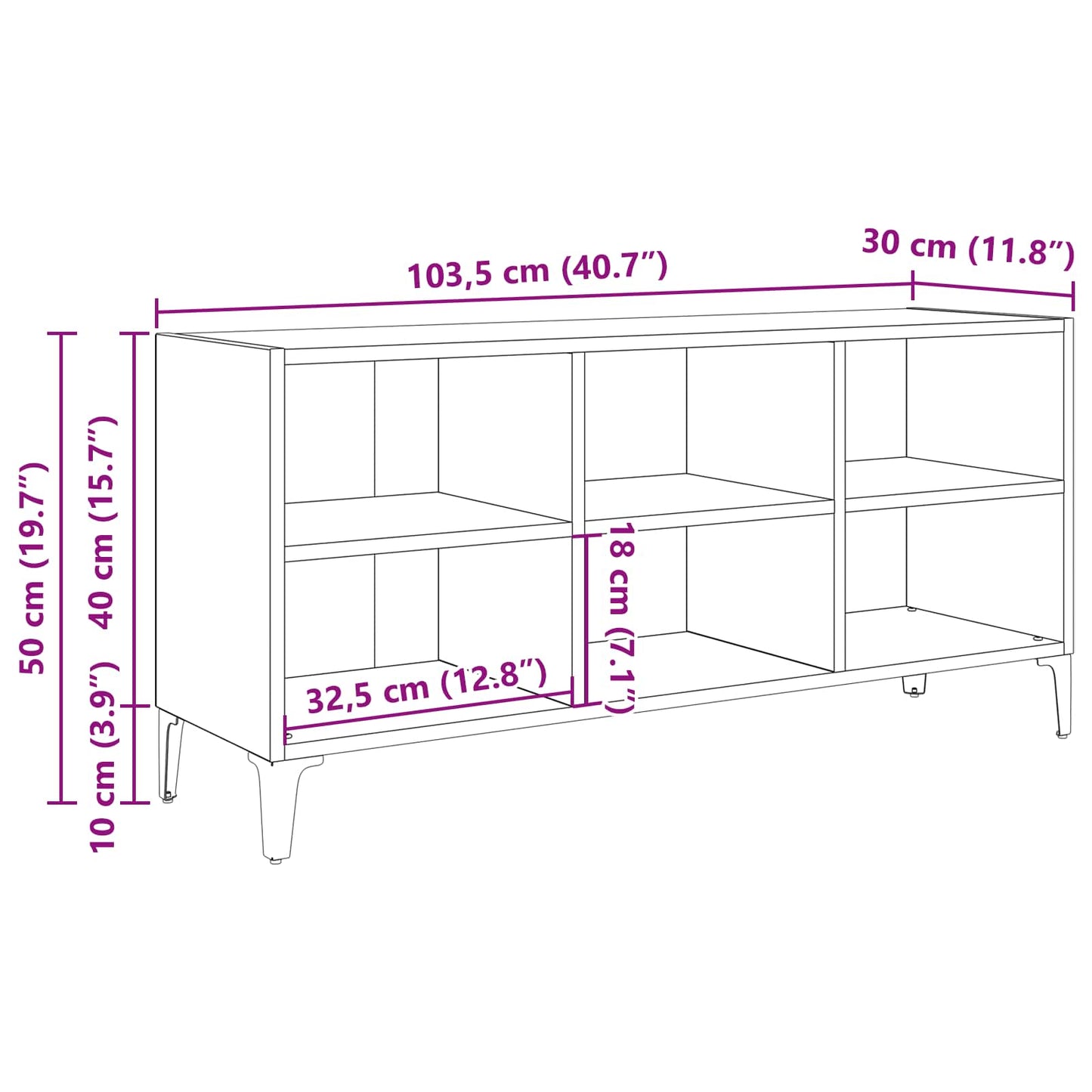 Tv-meubelset Bruin 103,5 x 30 x 50 cm Geconstrueerd hout is nu te koop bij PeponiXL, paradijselijk wonen!