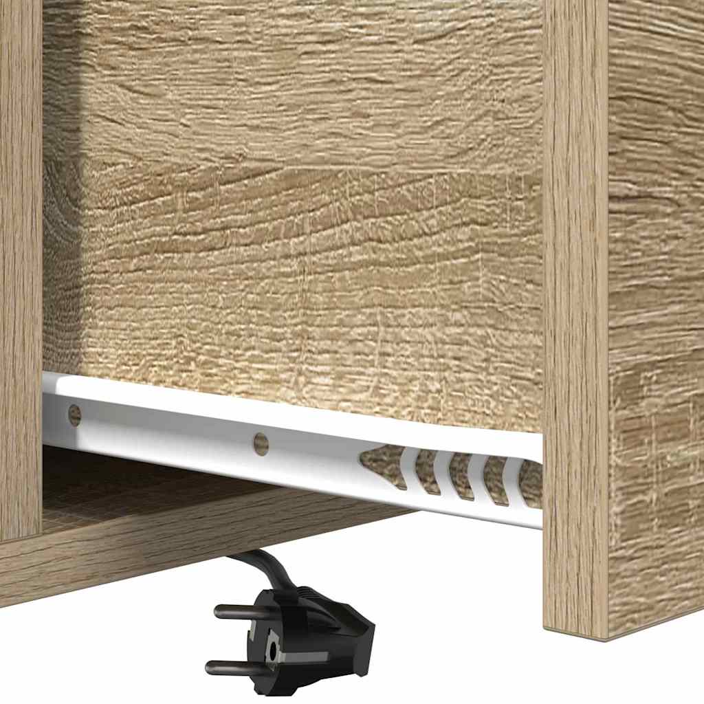 Nachtkastje 2 pcs Sonoma Eiken 42 x 41 x 56 cm Bewerkt hout is nu te koop bij PeponiXL, paradijselijk wonen!