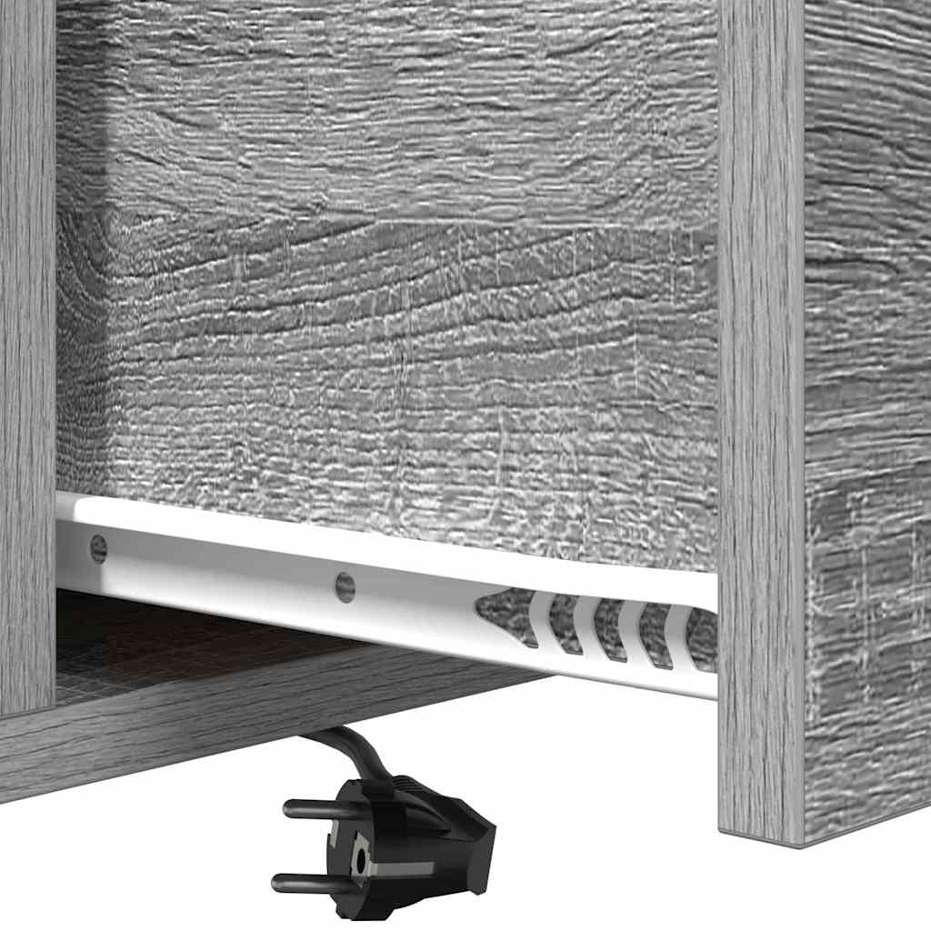Nachtkastje 2 pcs Grijs Sonoma 42 x 41 x 56 cm Bewerkt hout is nu te koop bij PeponiXL, paradijselijk wonen!
