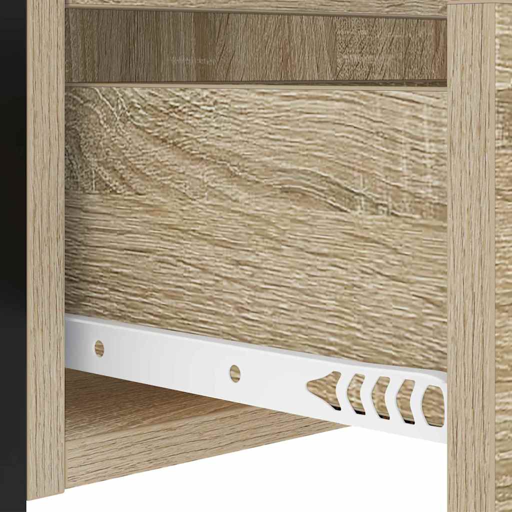 Nachtkastje 2 pcs Sonoma Eiken 40 x 31 x 60 cm Bewerkt hout is nu te koop bij PeponiXL, paradijselijk wonen!