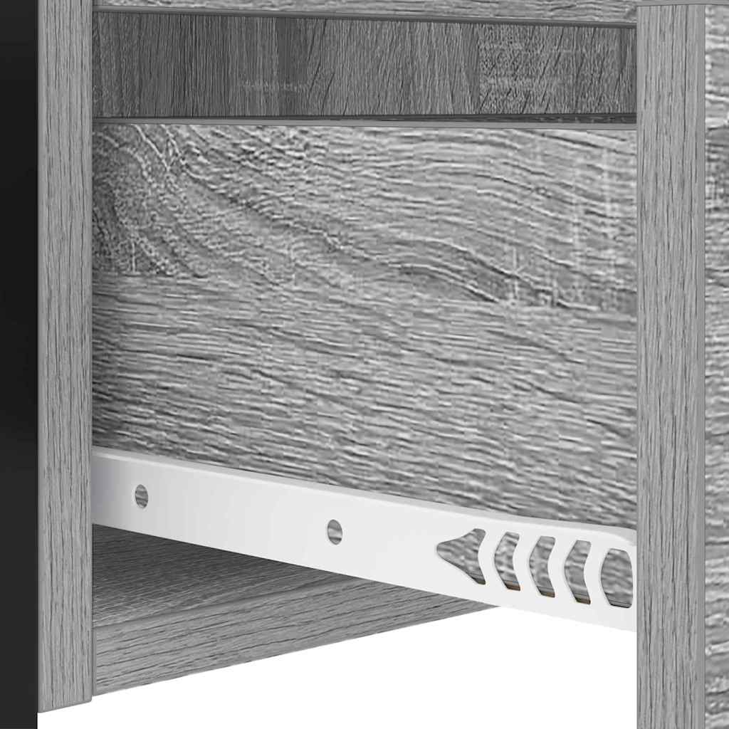 Nachtkastje 2 pcs Grijs Sonoma 40 x 31 x 60 cm Bewerkt hout is nu te koop bij PeponiXL, paradijselijk wonen!
