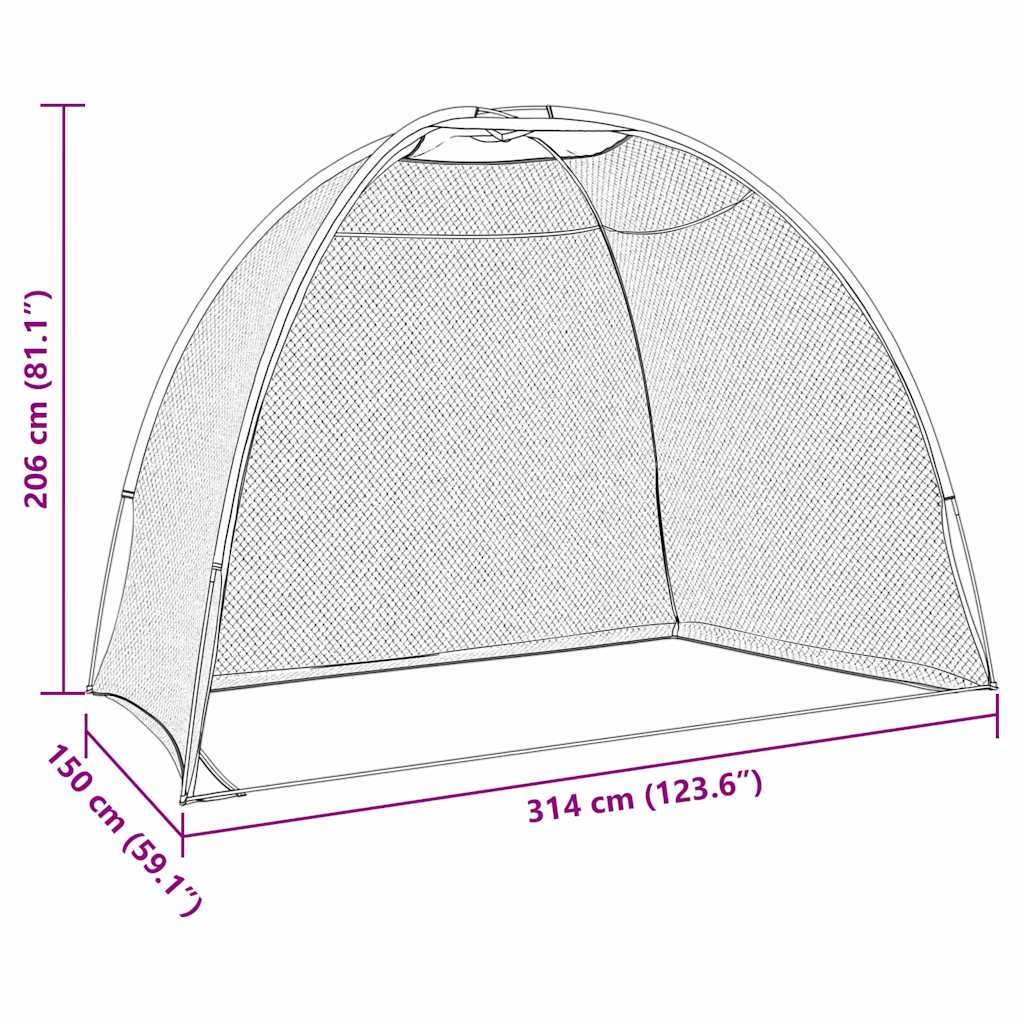 Golf Trainingshulpmiddel Zwart 314 x 150 x 206 cm Polyester is nu te koop bij PeponiXL, paradijselijk wonen!