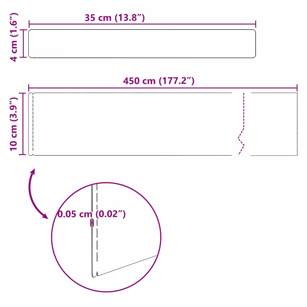 Tuinrand 4 pcs Zilver 450 x 0.05 x 15 cm Gegalvaniseerd staal is nu te koop bij PeponiXL, paradijselijk wonen!