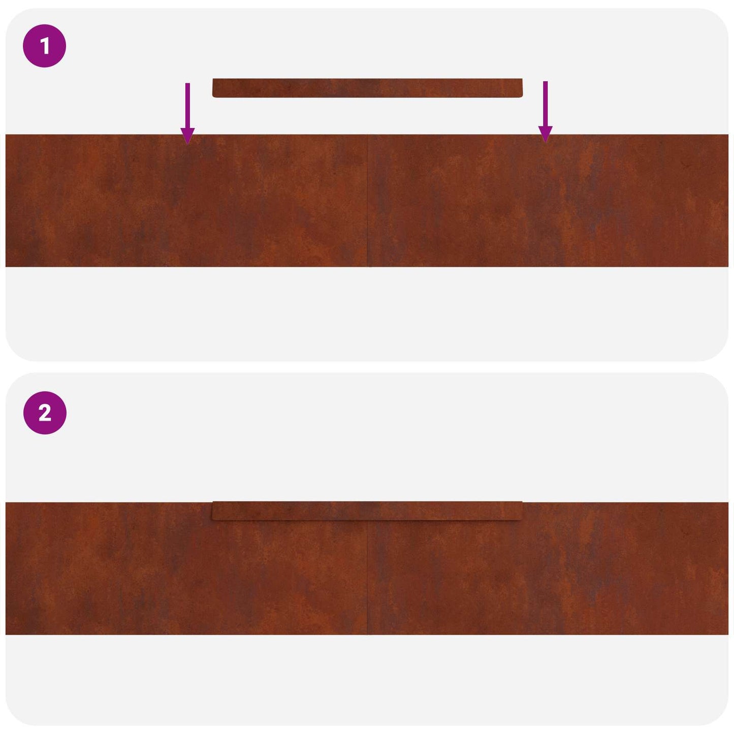 Tuinrand 4 pcs Roestig 450 x 0.05 x 15 cm Cortenstaal