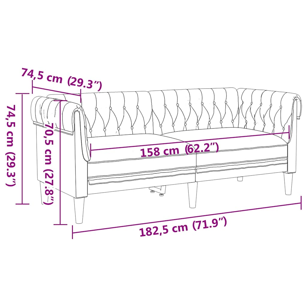 Bank Donkergrijs 182,5 x 74,5 x 74,5 cm Polyester is nu te koop bij PeponiXL, paradijselijk wonen!